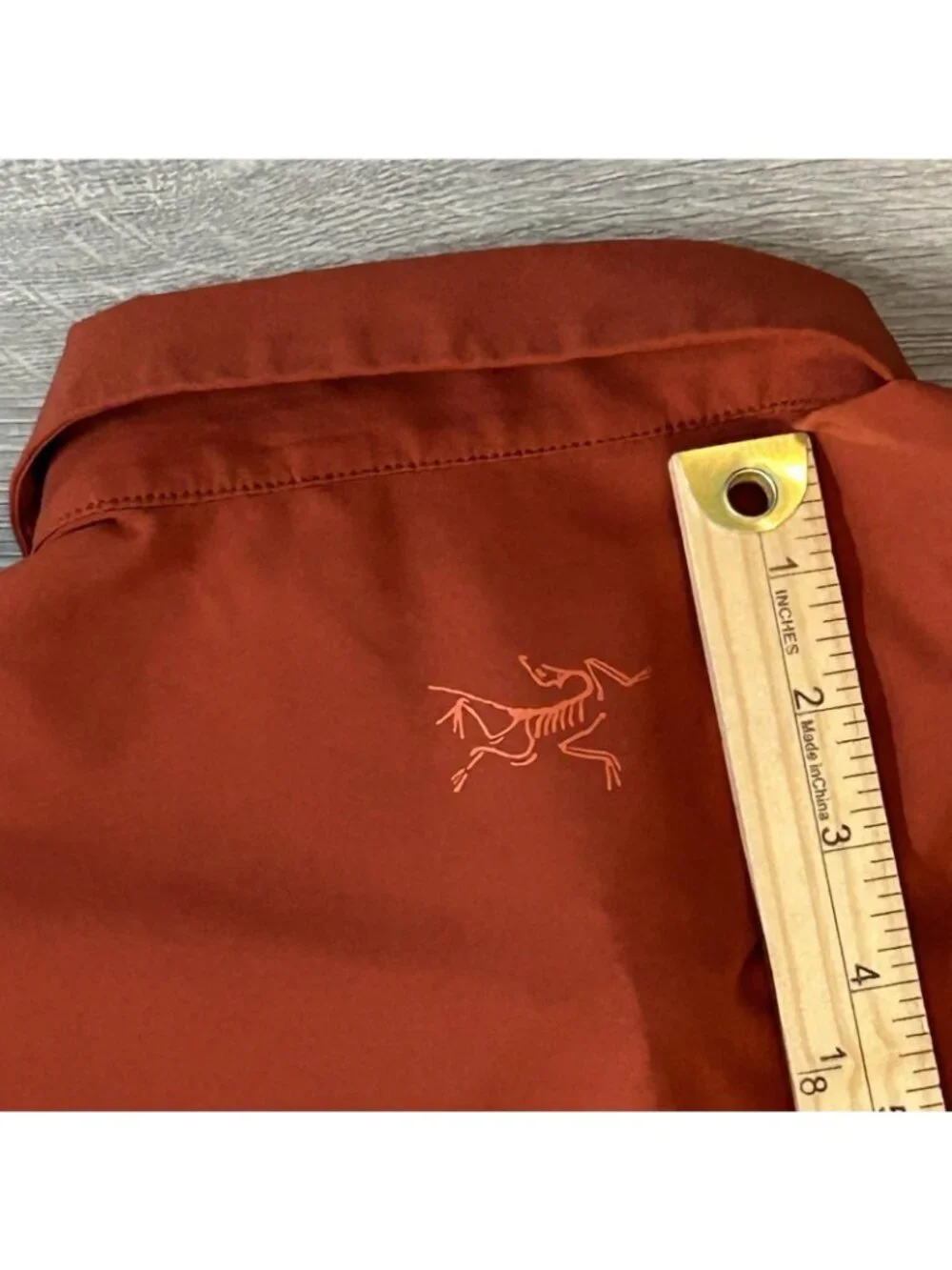 Arc'teryx Shirt Mens Small Orange Skyline Snap Front Zip Pocket Outdoor Hiking